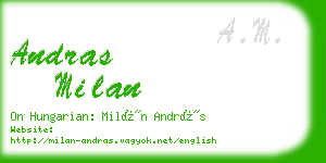 andras milan business card